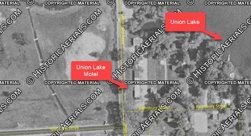 Union Lake Motel - 1957 Aerial (newer photo)
